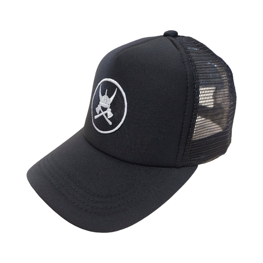 Sander Trucker Cap - Black - White  Logo