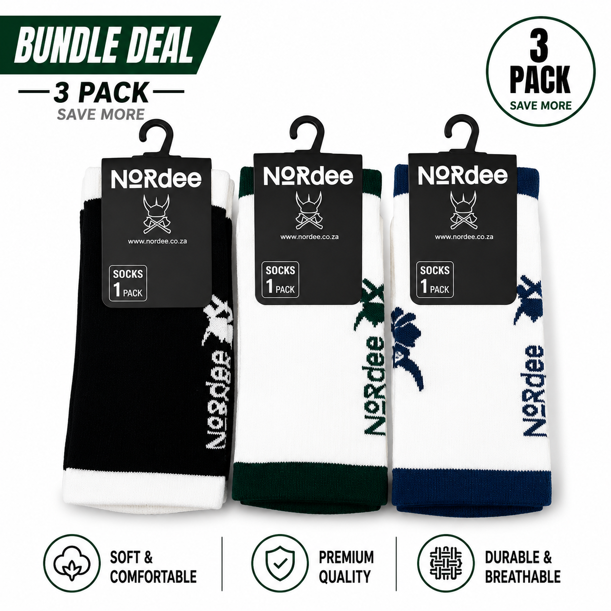 NORdee 3 Pair Bundle Deal – Performance Socks Collection