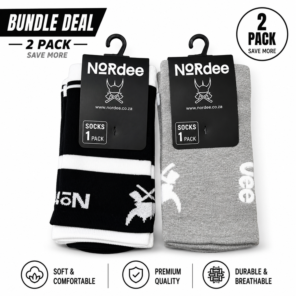 NORdee Bundle Deal – Grey & Black Performance Socks (2 Pair Pack)