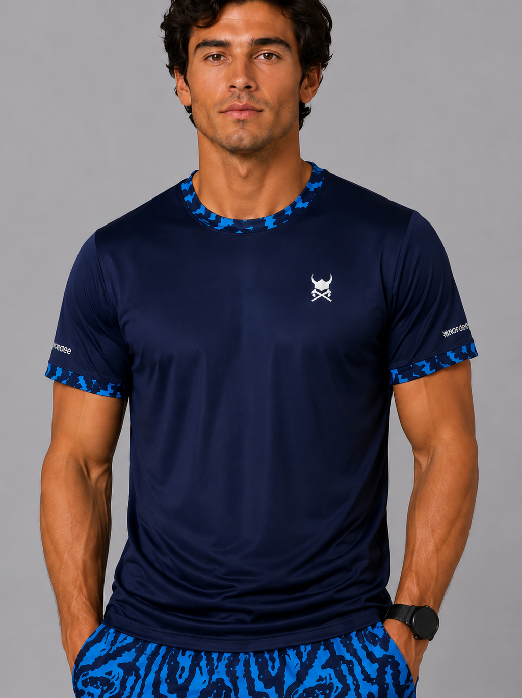 NORdee Navy Contrast Performance Tee