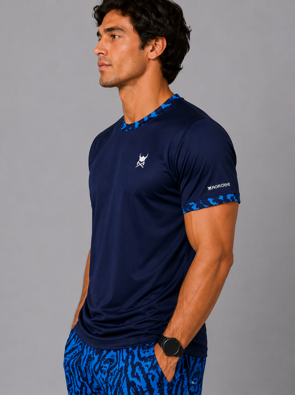 NORdee Navy Contrast Performance Tee