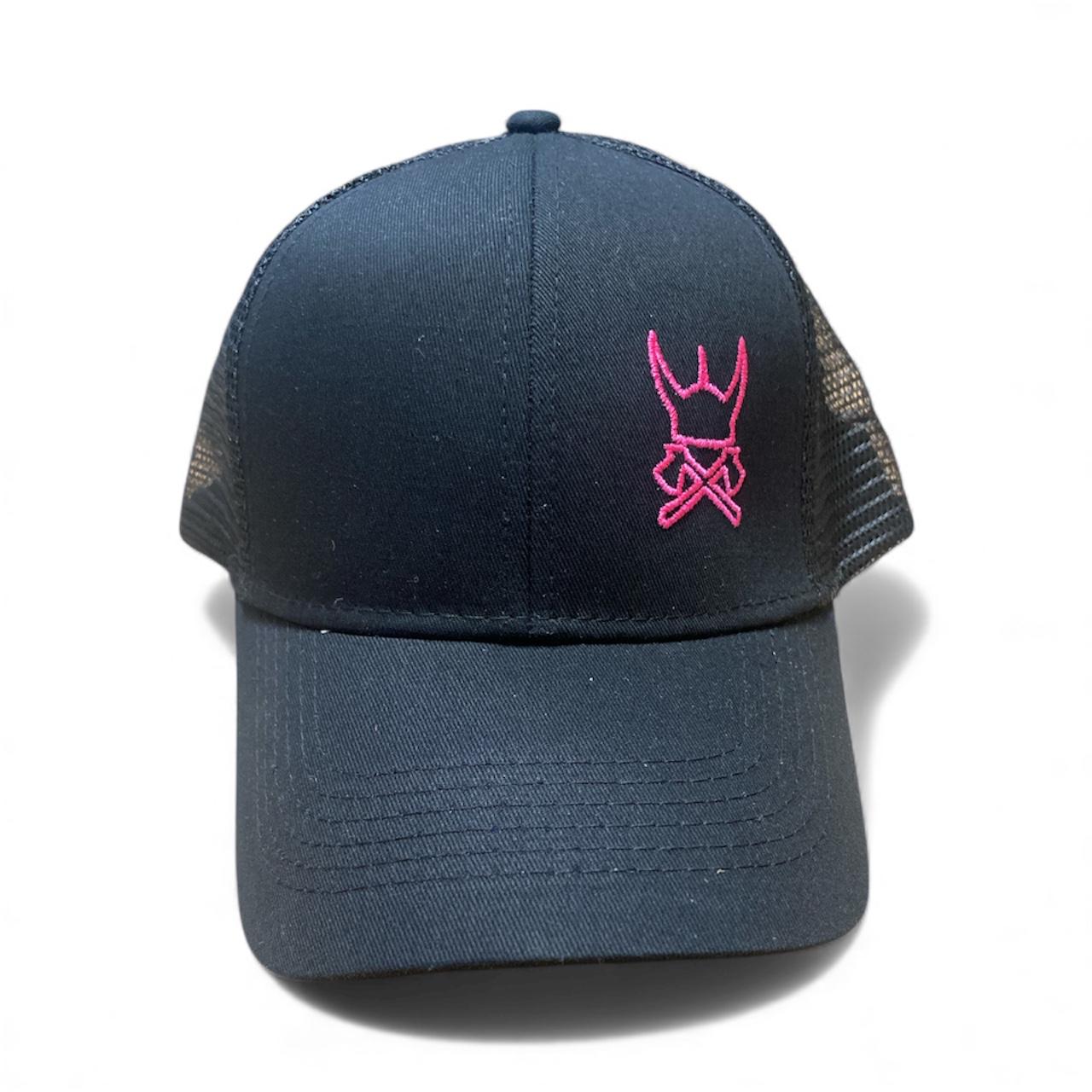 Hanna - Ladies Padel Pony Cap - Black/Pink