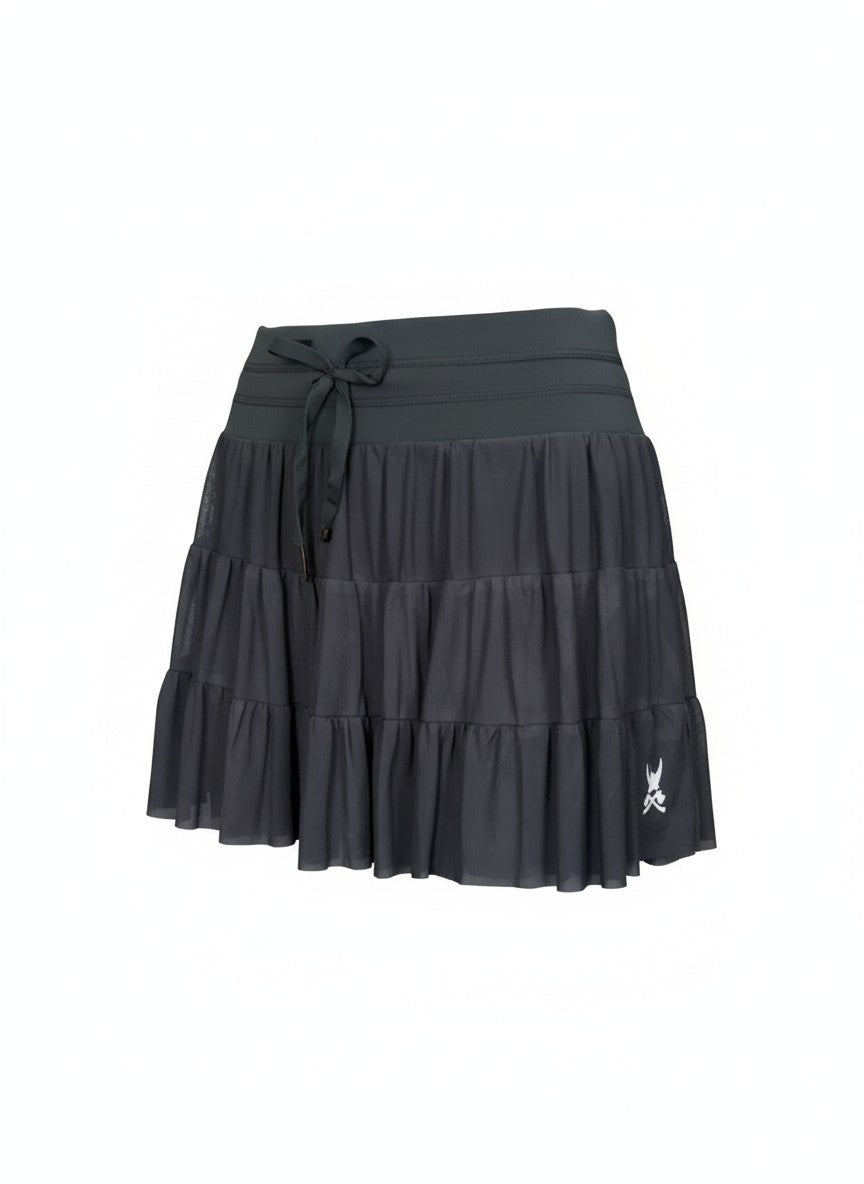 Stella – Black Mesh Skort