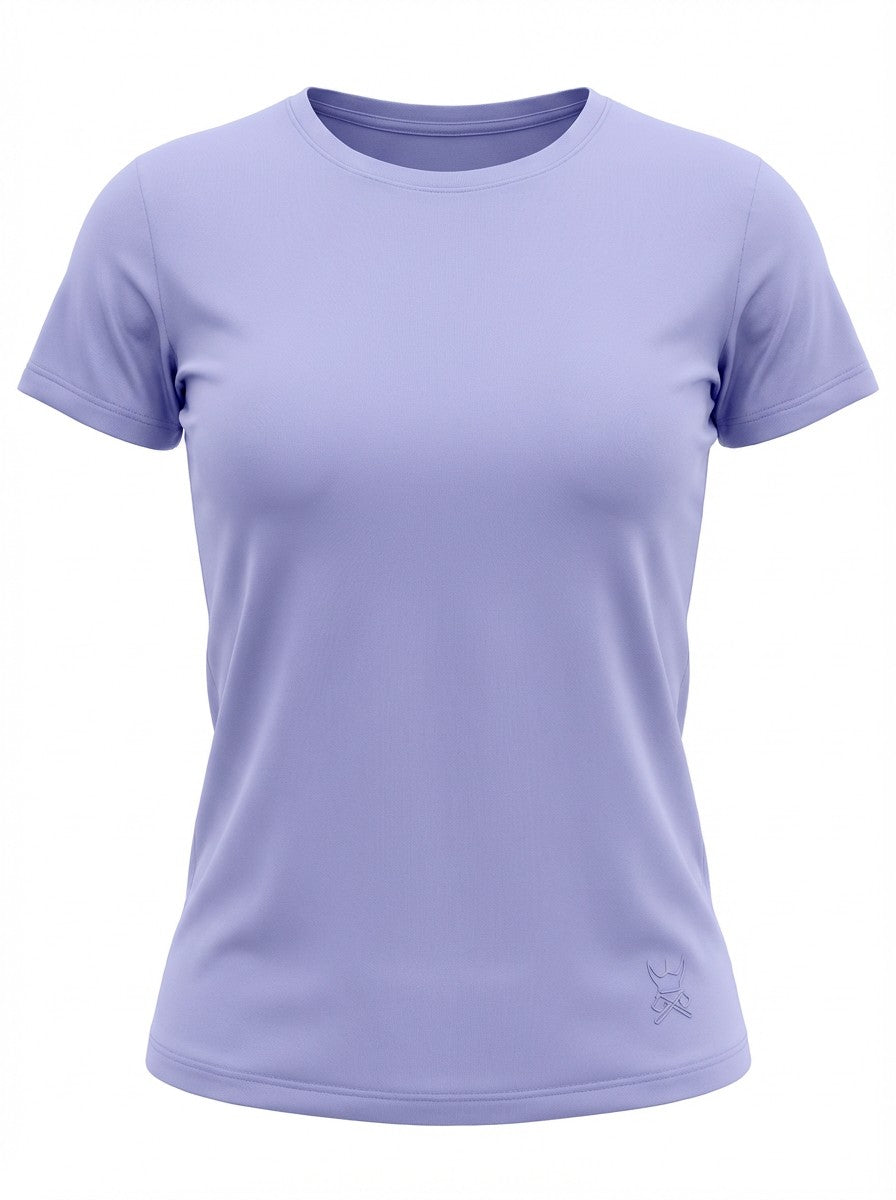 Elsa – Light Purple Tee with Net Inset and Flossing
