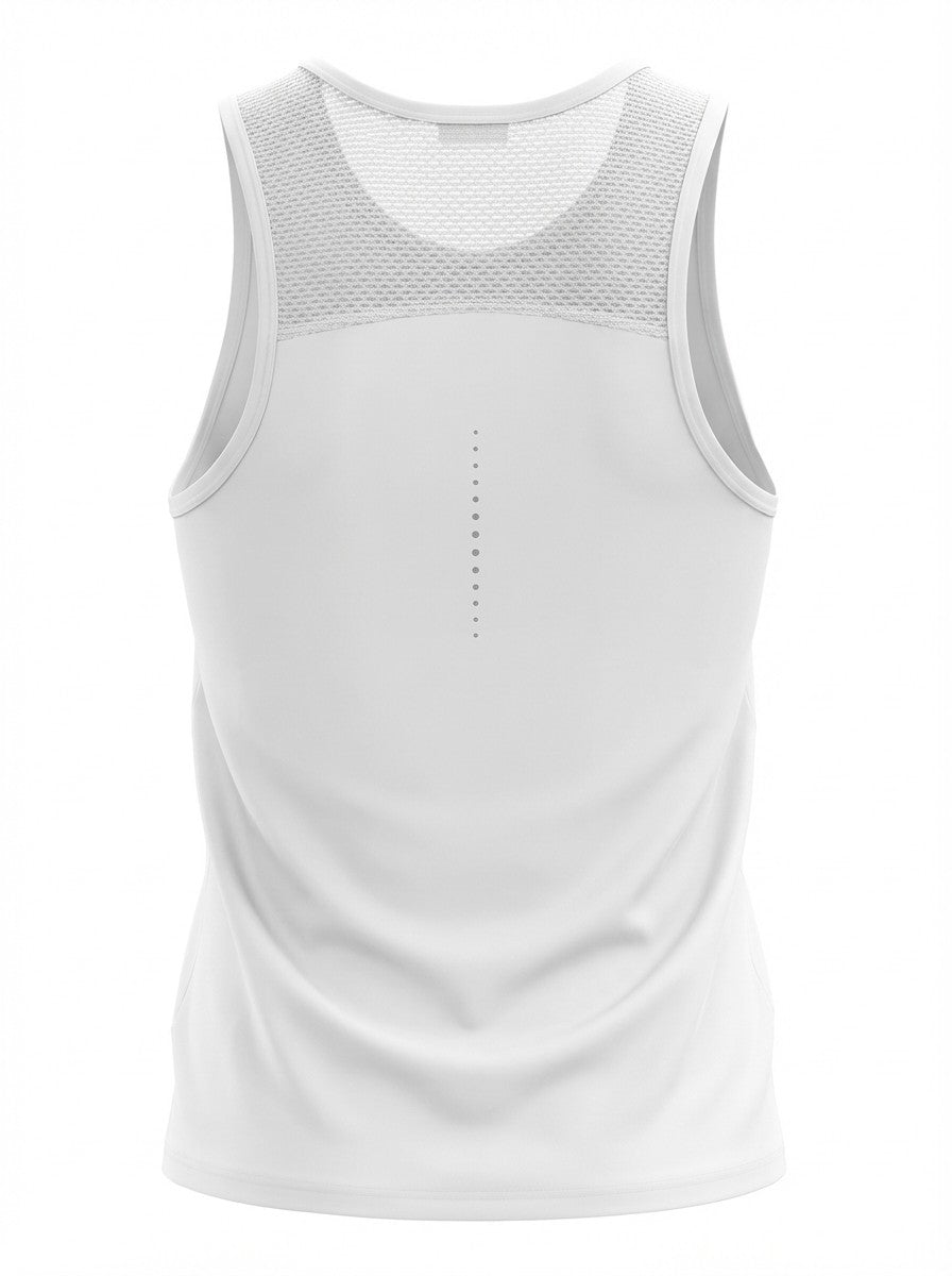 Sienna – White Vest with Net Insets