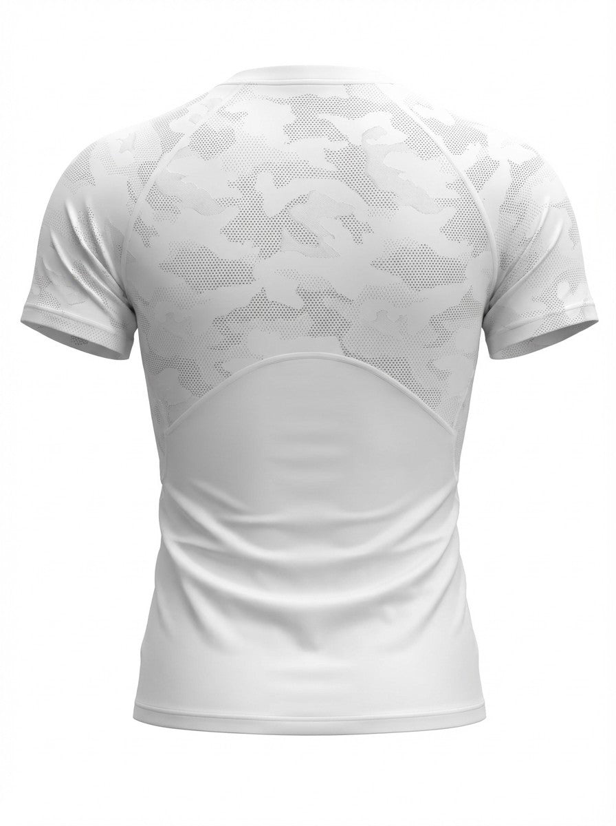 Marta – White Tee with Back and Sleeve Meshing