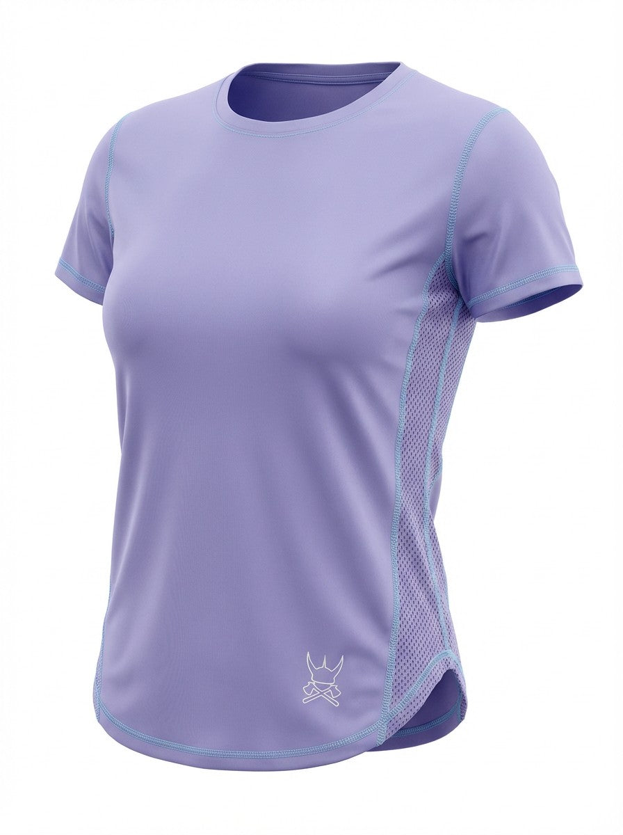Elsa – Lavender Tee with Net Inset and Flossing
